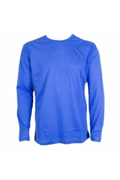 Camiseta malha manga longa azul royal (G)