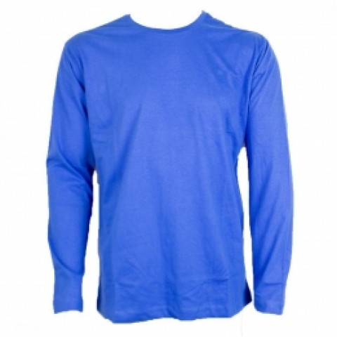 Camiseta malha manga longa azul royal (M)