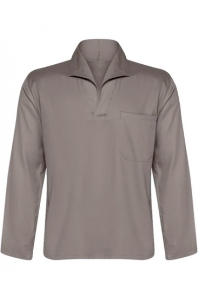 Camisa m/longa sem botões em brim cinza Sego (P)