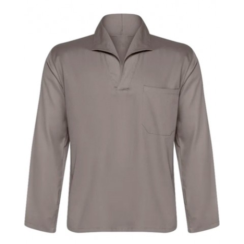 Camisa m/longa sem botões em brim cinza Sego (GG)